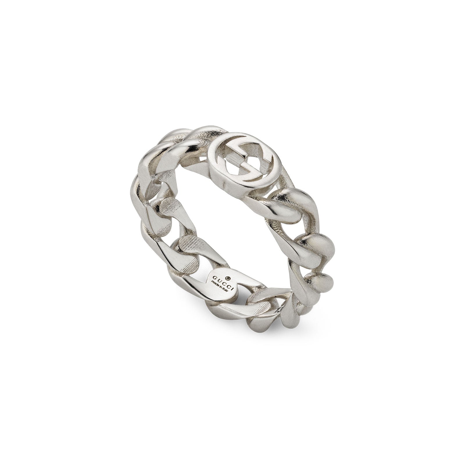 Gucci Interlocking Silver Ring 5mm variant Pursuit