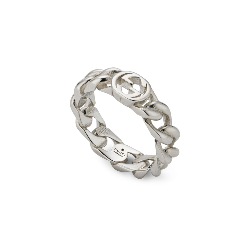 Gucci Interlocking Silver Ring 5mm variant Pursuit