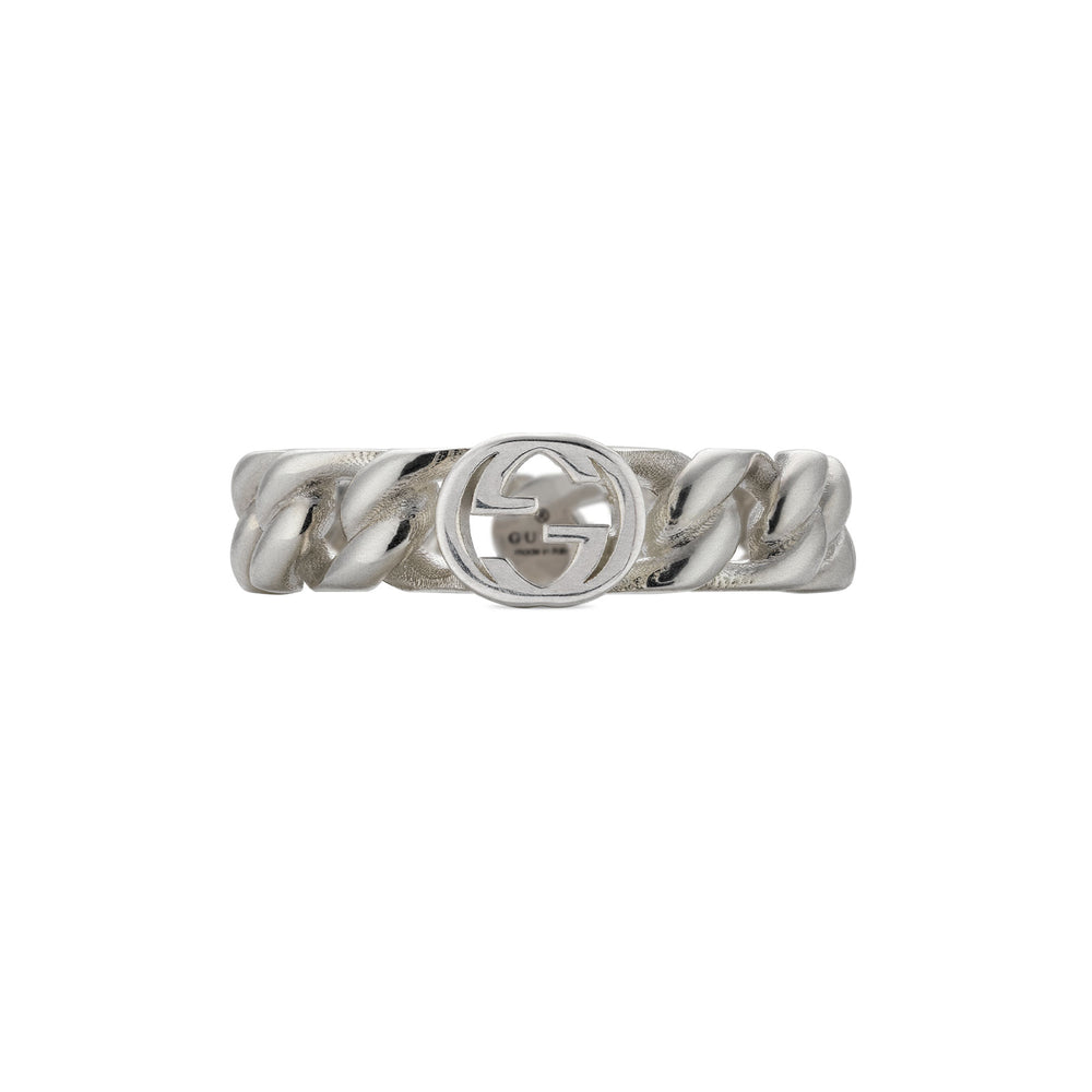 Gucci Interlocking Silver Ring 5mm variant Pursuit