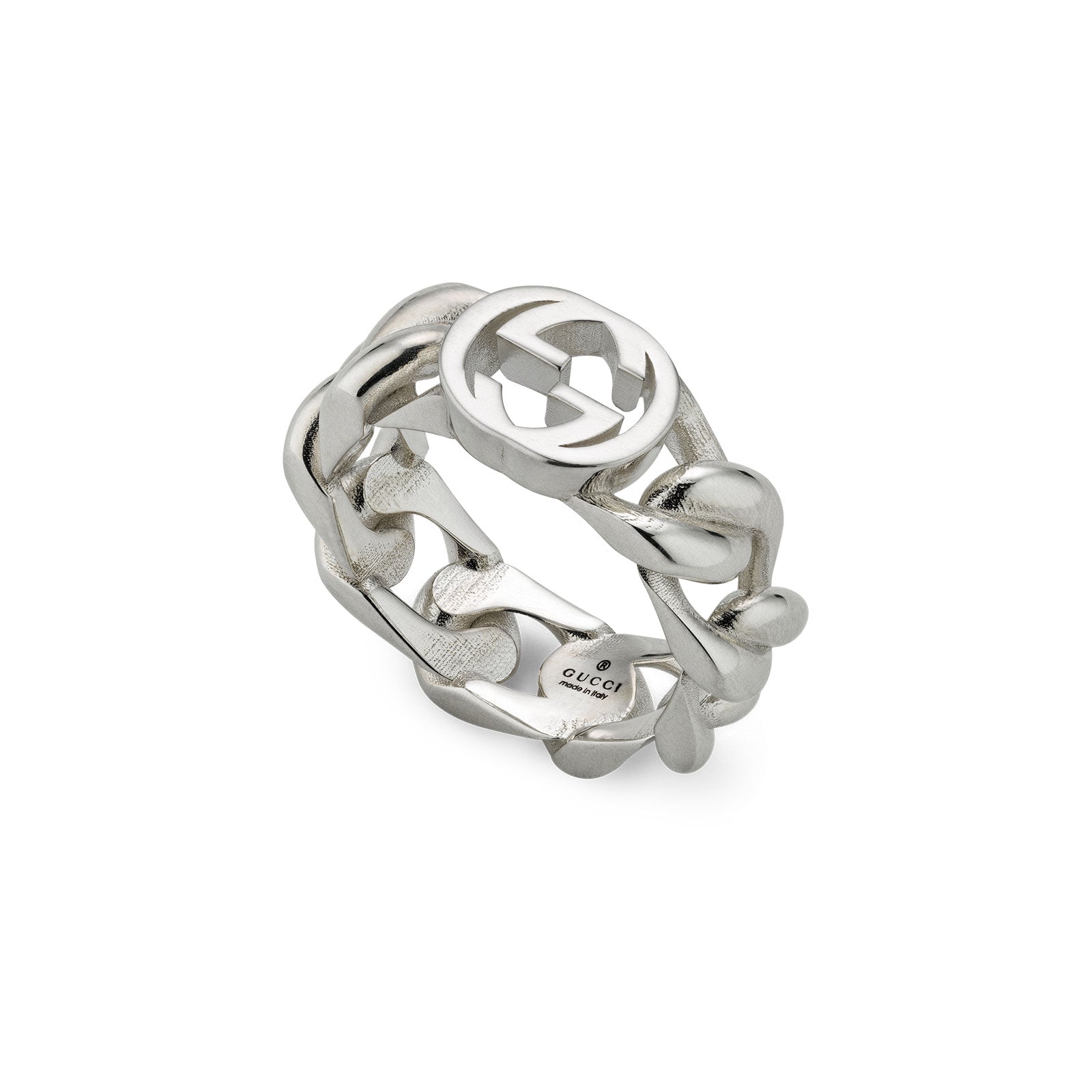 Gucci Interlocking Silver Ring 7mm variant Pursuit