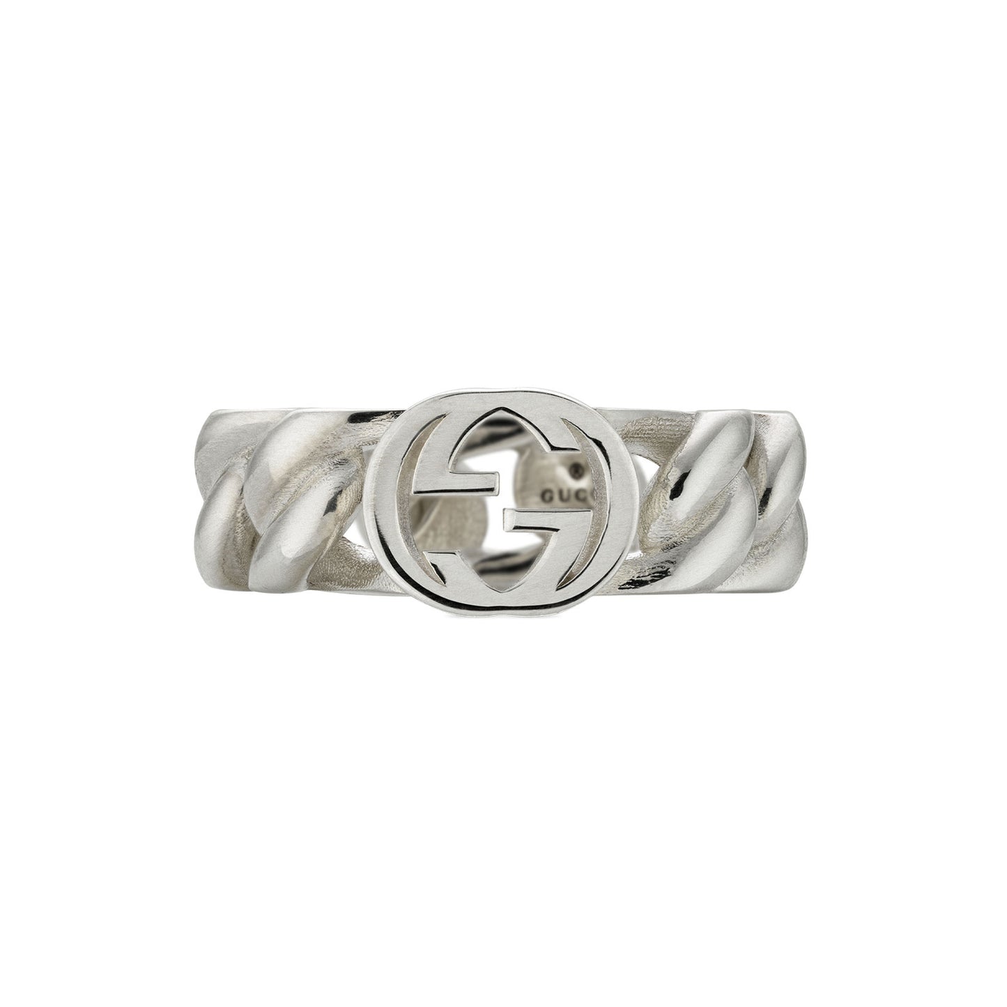 Gucci Interlocking Silver Ring 7mm variant Pursuit