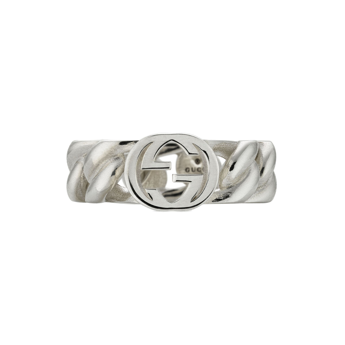 Gucci Interlocking Silver Ring 7mm variant Pursuit
