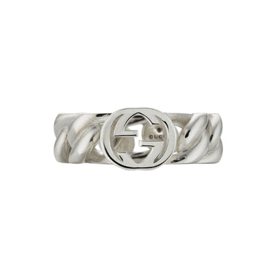 Gucci Interlocking Silver Ring 7mm variant Pursuit