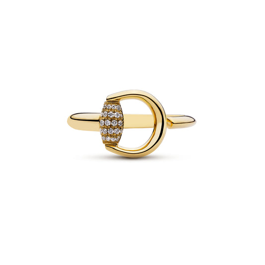 Gucci Horsebit 18ct Yellow Gold Diamond Open Ring variant Pursuit