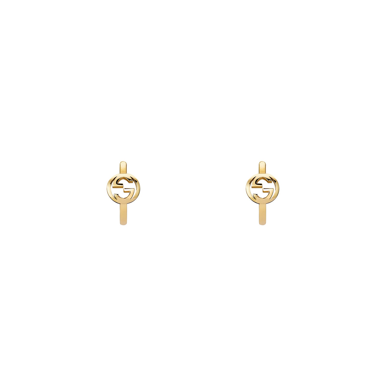 Gucci Interlocking 18ct Yellow Gold Hoop Earrings simple Pursuit