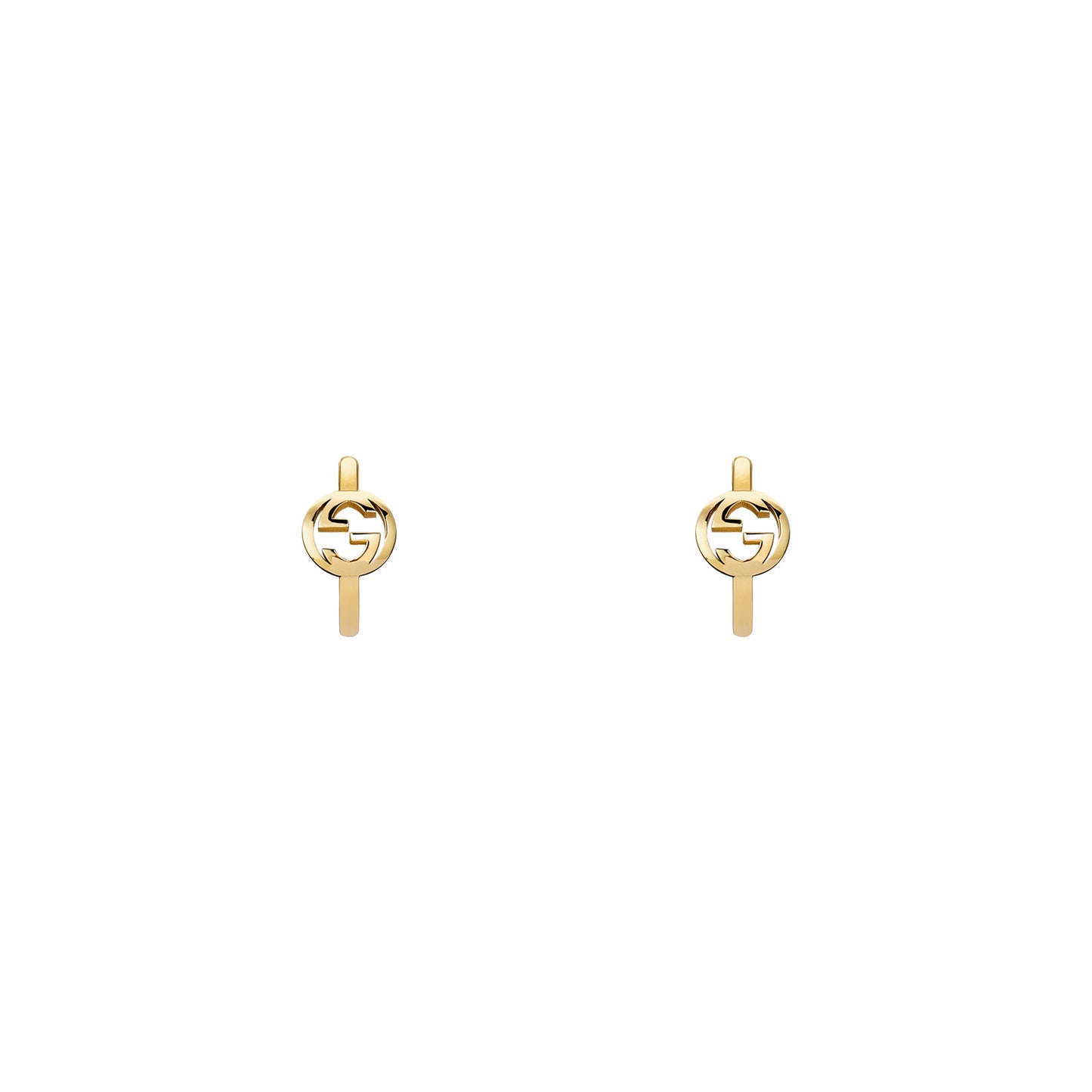 Gucci Interlocking 18ct Yellow Gold Hoop Earrings simple Pursuit