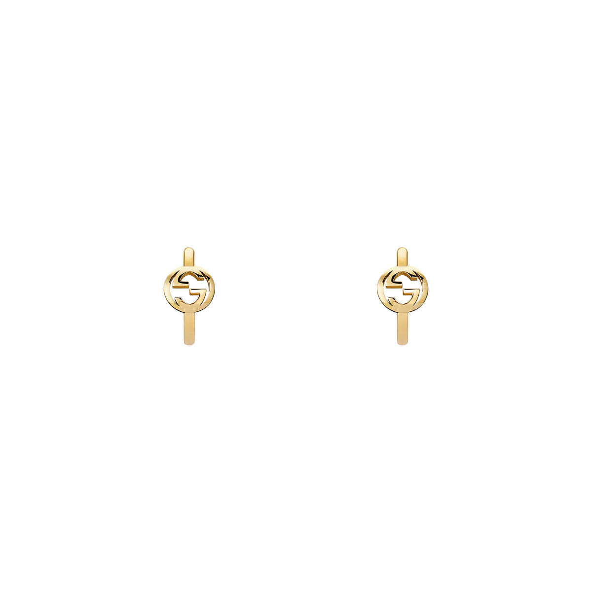 Gucci Interlocking 18ct Yellow Gold Hoop Earrings simple Pursuit