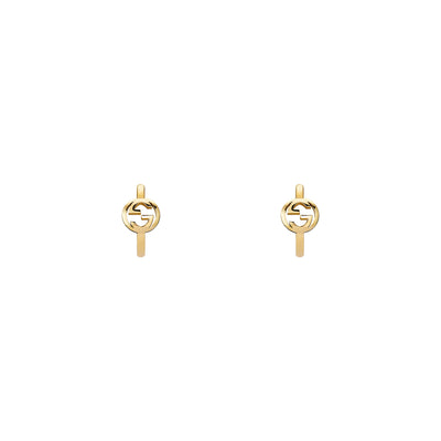 Gucci Interlocking 18ct Yellow Gold Hoop Earrings simple Pursuit