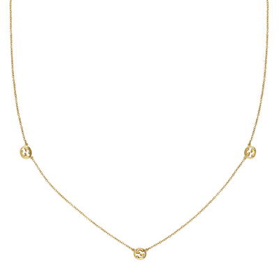 Gucci Interlocking 18ct Yellow Gold Pendant Necklace simple Pursuit