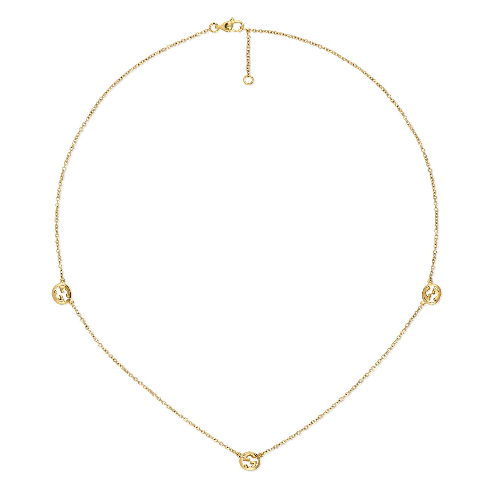 Gucci Interlocking 18ct Yellow Gold Pendant Necklace simple Pursuit