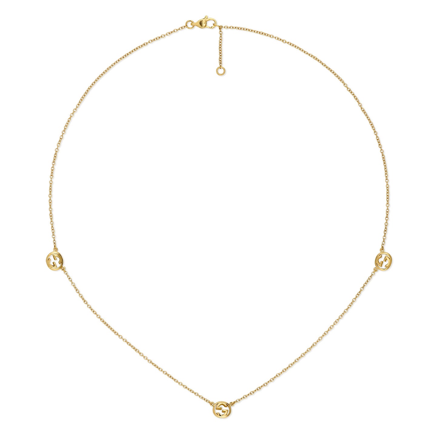 Gucci Interlocking 18ct Yellow Gold Pendant Necklace simple Pursuit