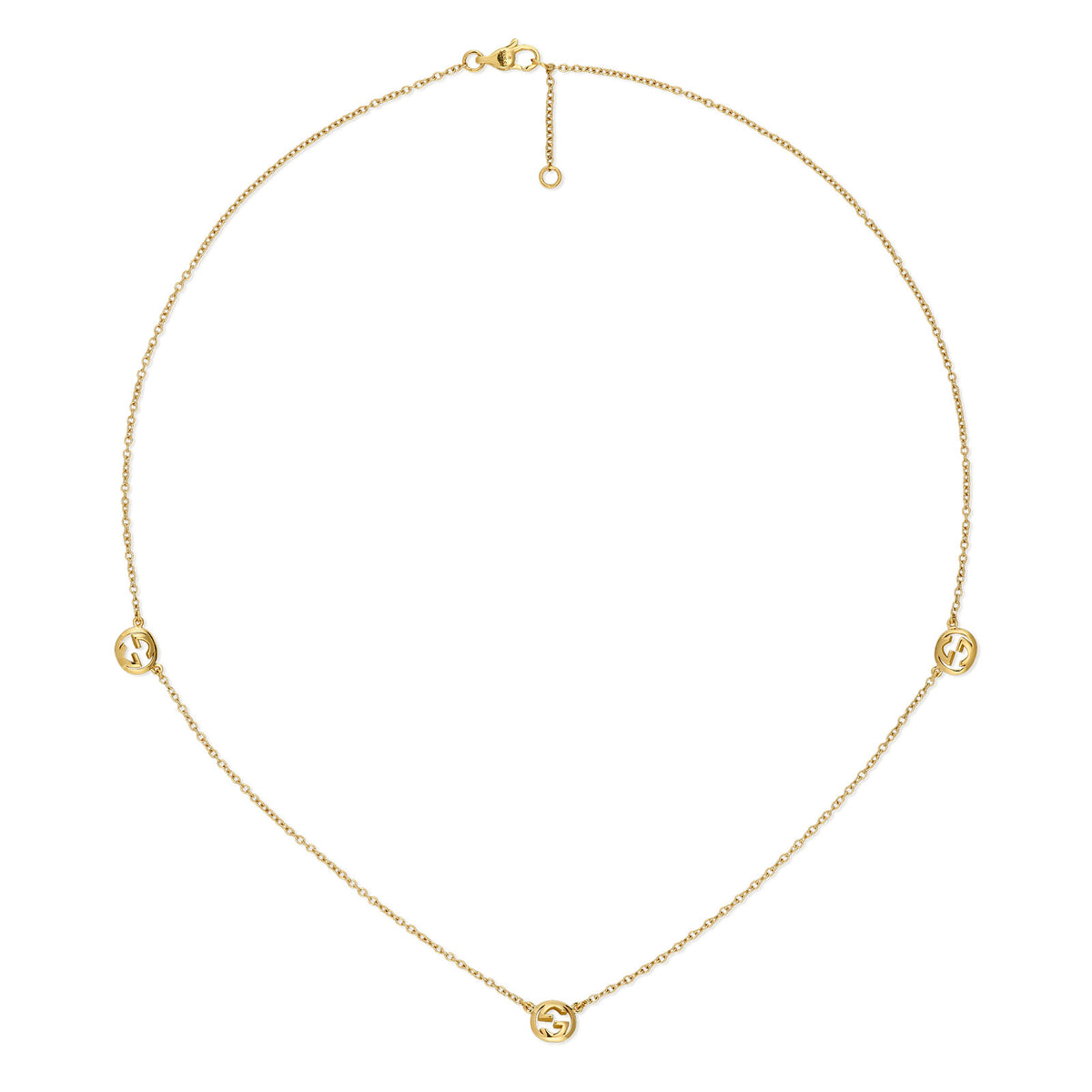 Gucci Interlocking 18ct Yellow Gold Pendant Necklace simple Pursuit