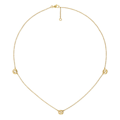 Gucci Interlocking 18ct Yellow Gold Pendant Necklace simple Pursuit