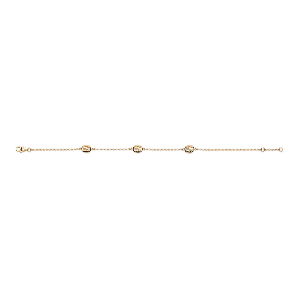 Gucci Interlocking 18ct Yellow Gold Chain Bracelet variant Pursuit