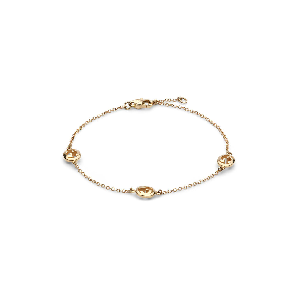 Gucci Interlocking 18ct Yellow Gold Chain Bracelet variant Pursuit