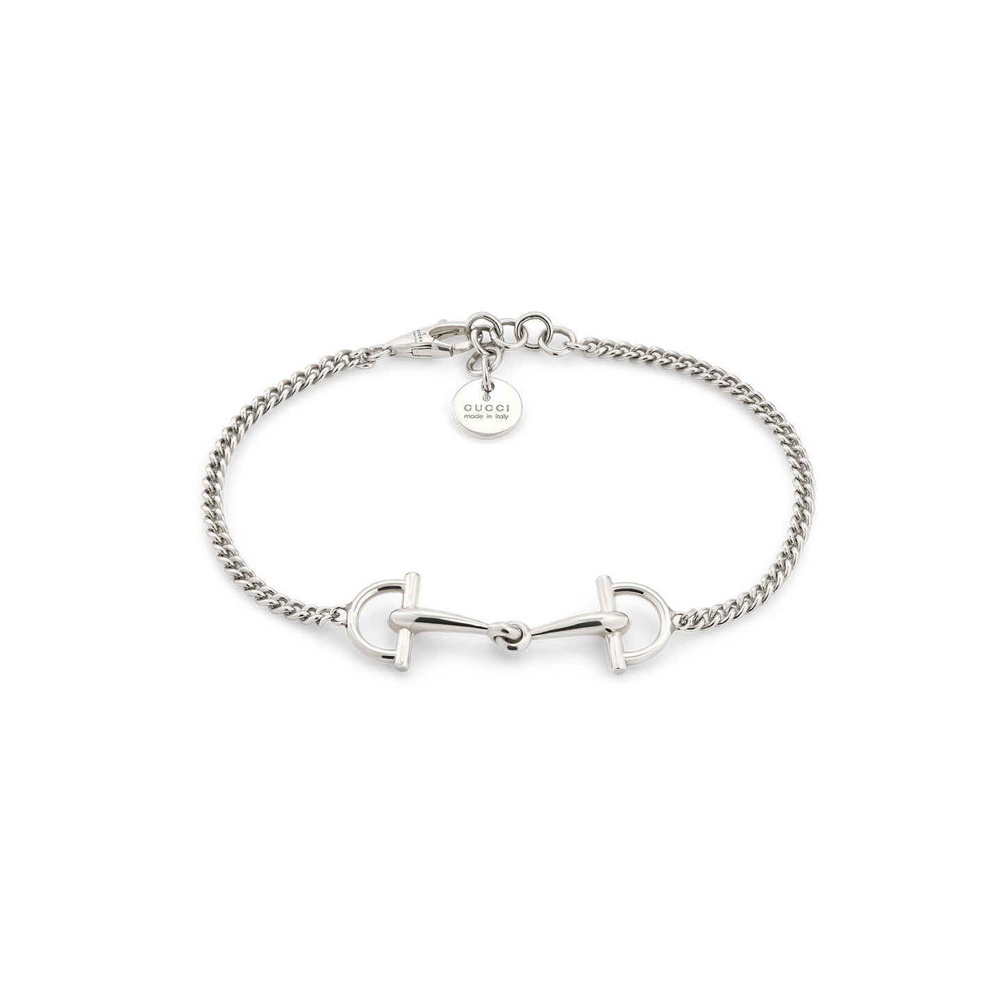 Gucci Staffa Silver Stirrup Chain Bracelet variant Pursuit