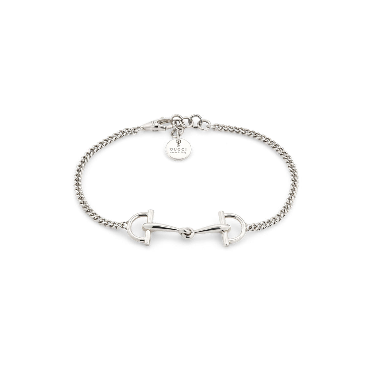 Gucci Staffa Silver Stirrup Chain Bracelet variant Pursuit