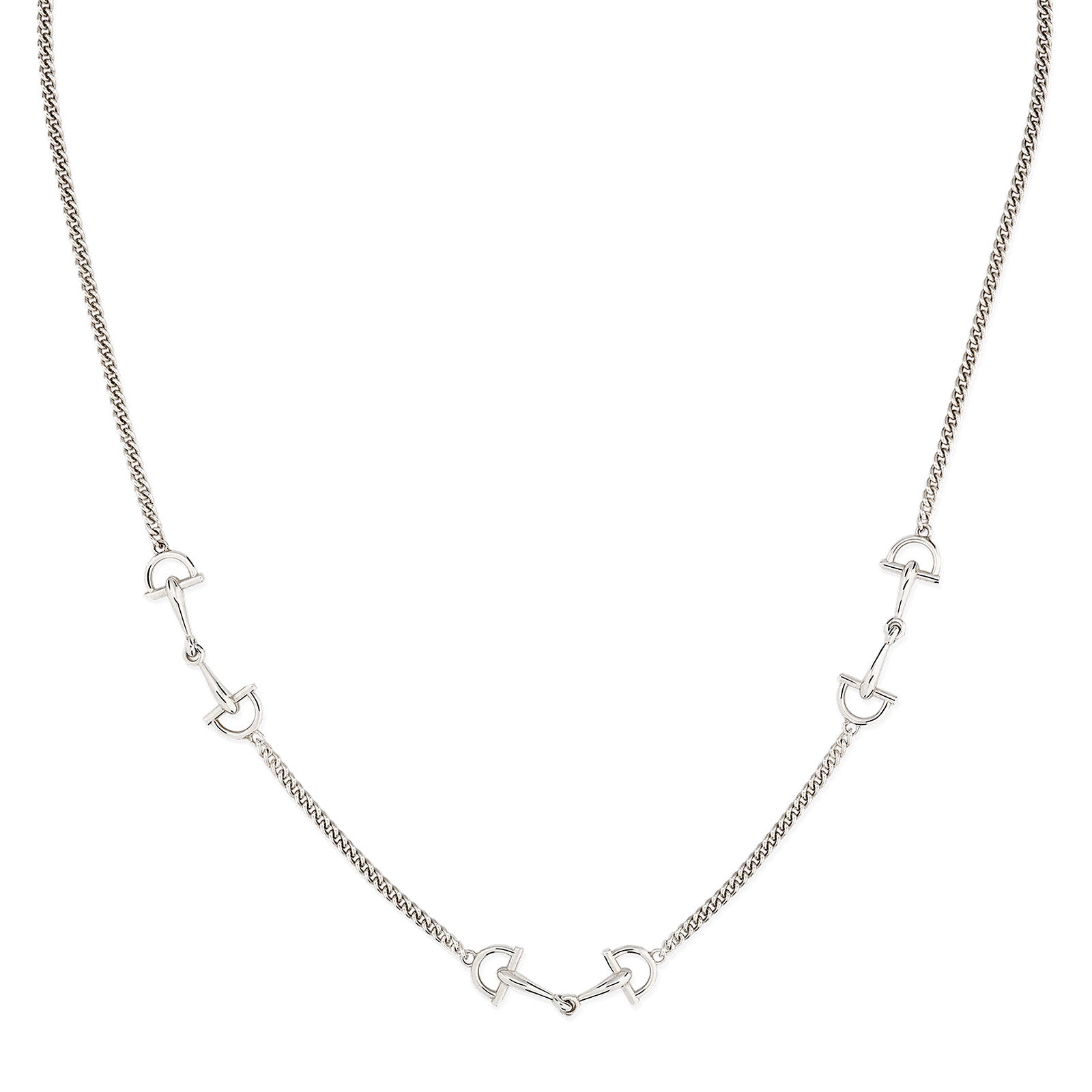 Gucci Staffa Silver Necklace simple Pursuit