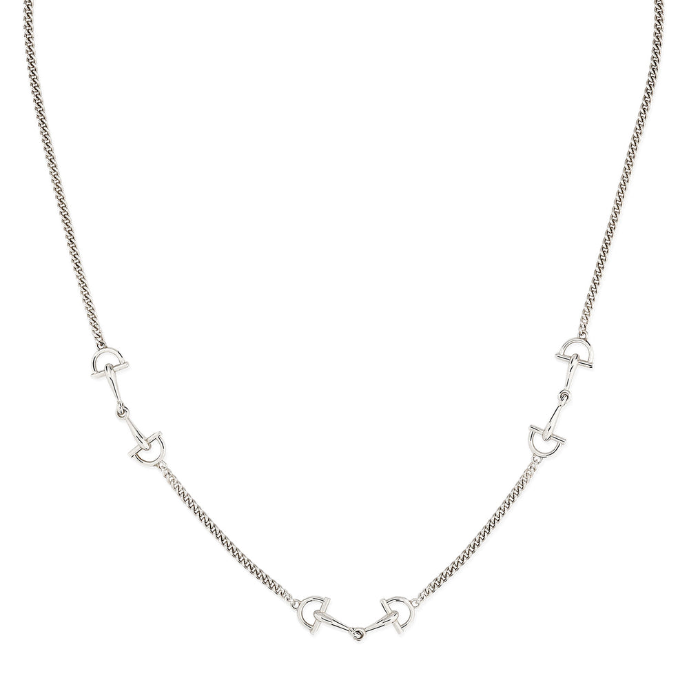 Gucci Staffa Silver Necklace simple Pursuit
