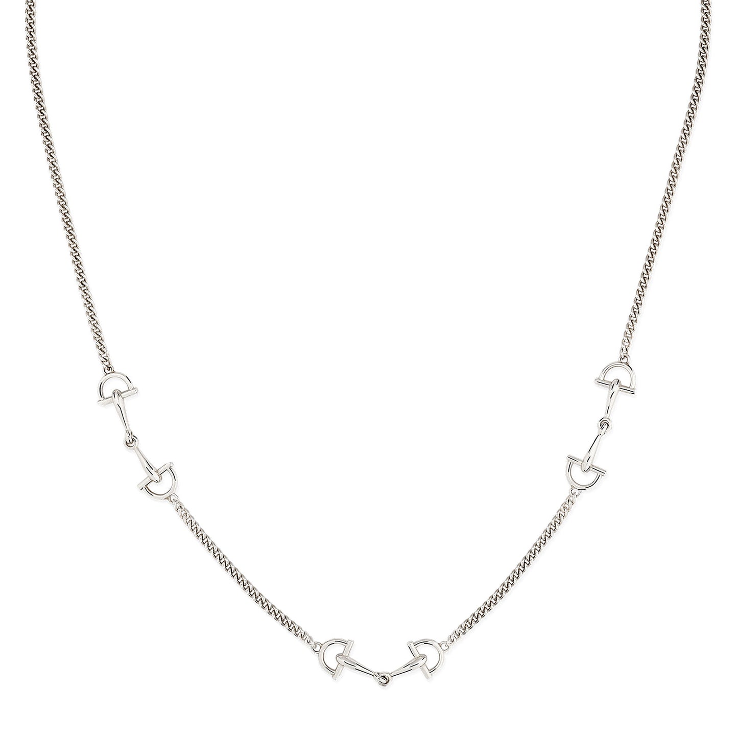 Gucci Staffa Silver Necklace simple Pursuit