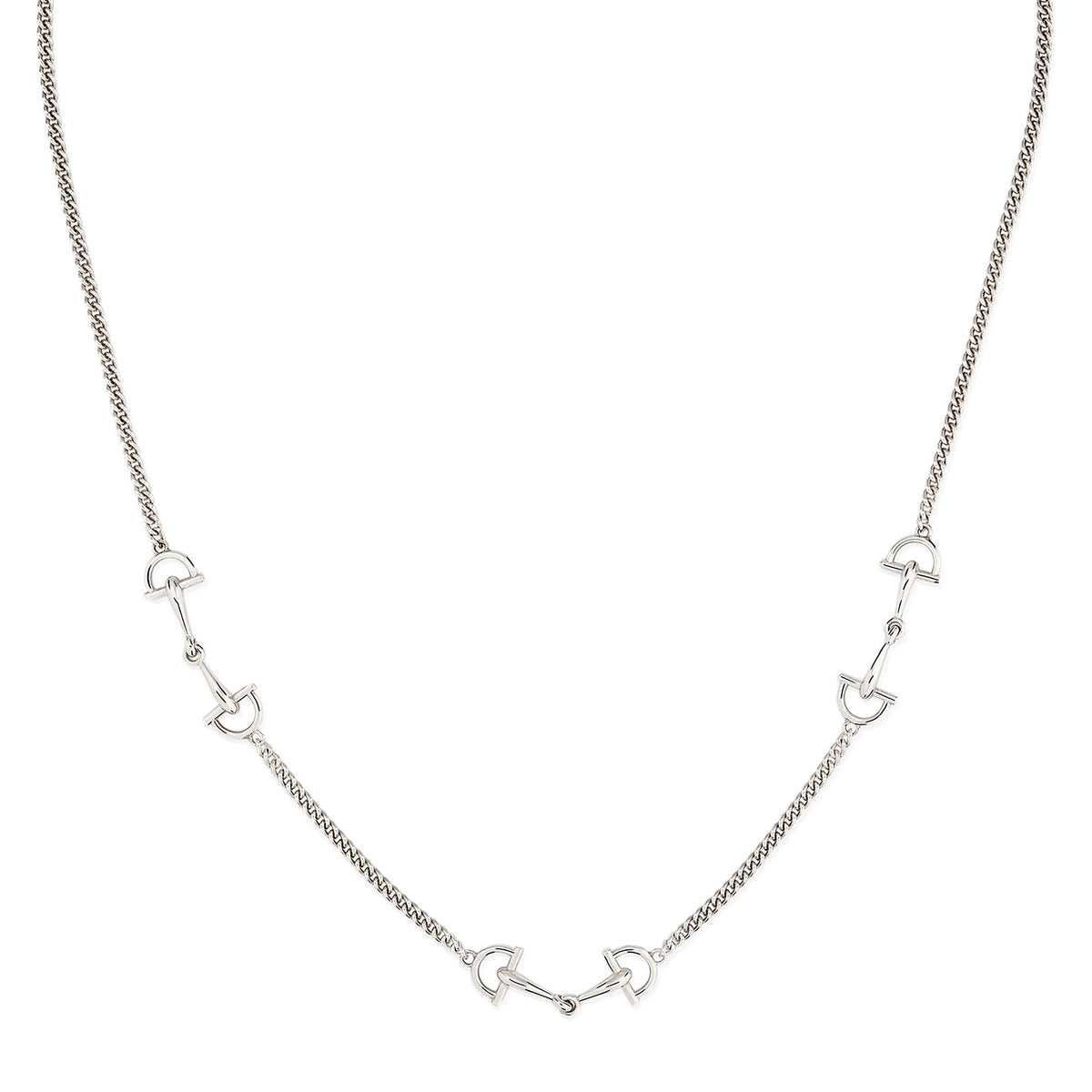 Gucci Staffa Silver Necklace simple Pursuit