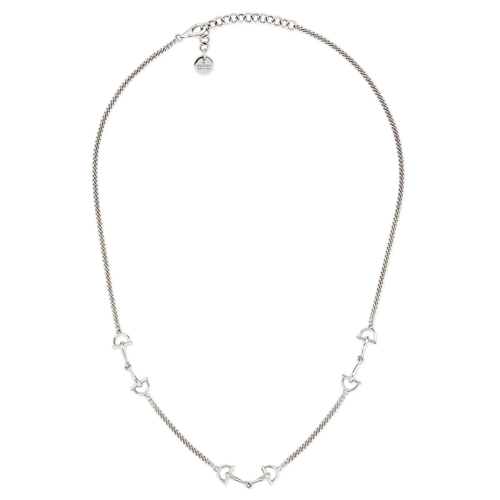 Gucci Staffa Silver Necklace simple Pursuit