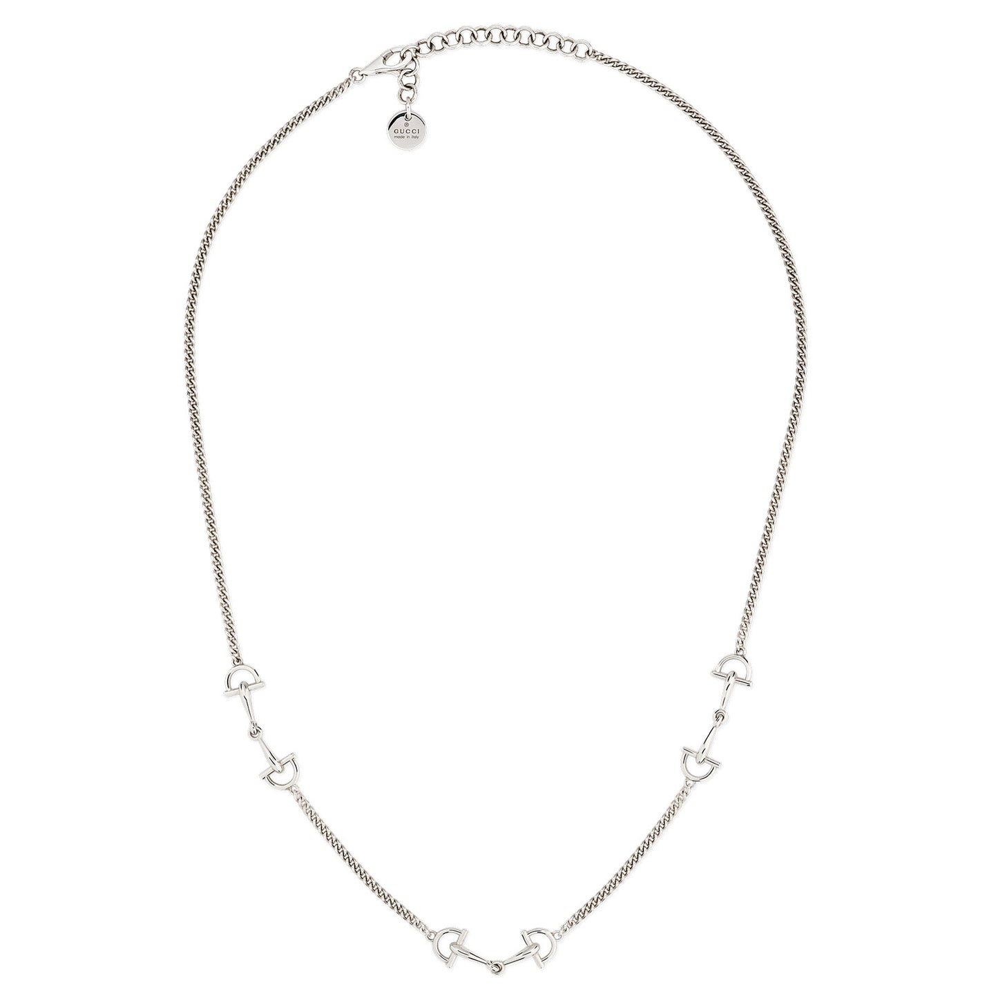 Gucci Staffa Silver Necklace simple Pursuit
