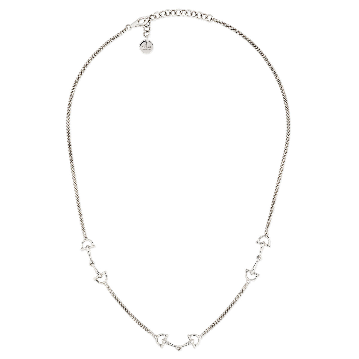Gucci Staffa Silver Necklace simple Pursuit