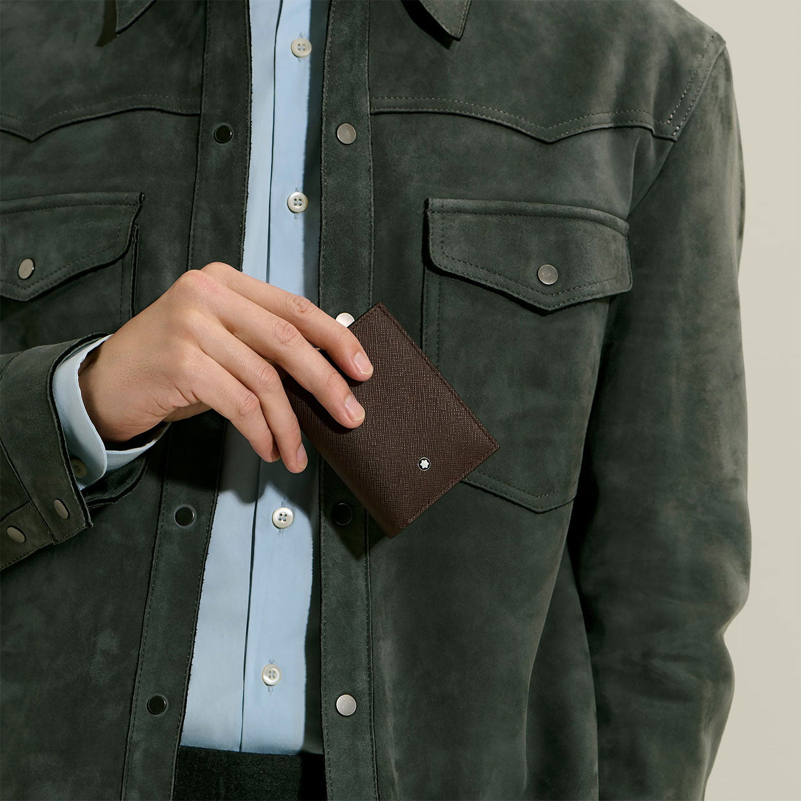 Sartorial Ebony Mini Wallet 4cc simple Pursuit