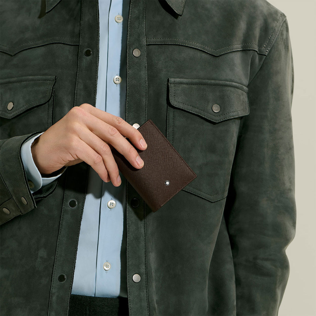Sartorial Ebony Mini Wallet 4cc simple Pursuit