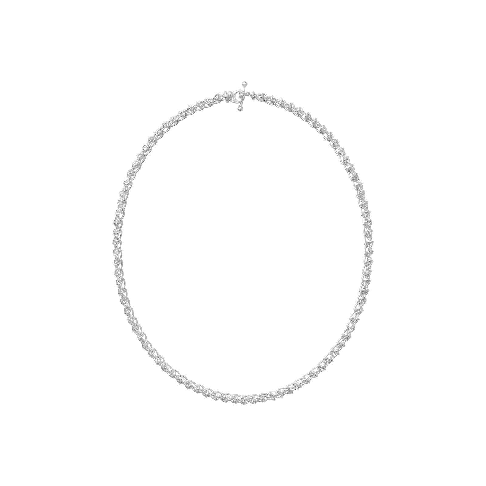Weft Silver Slim Necklace