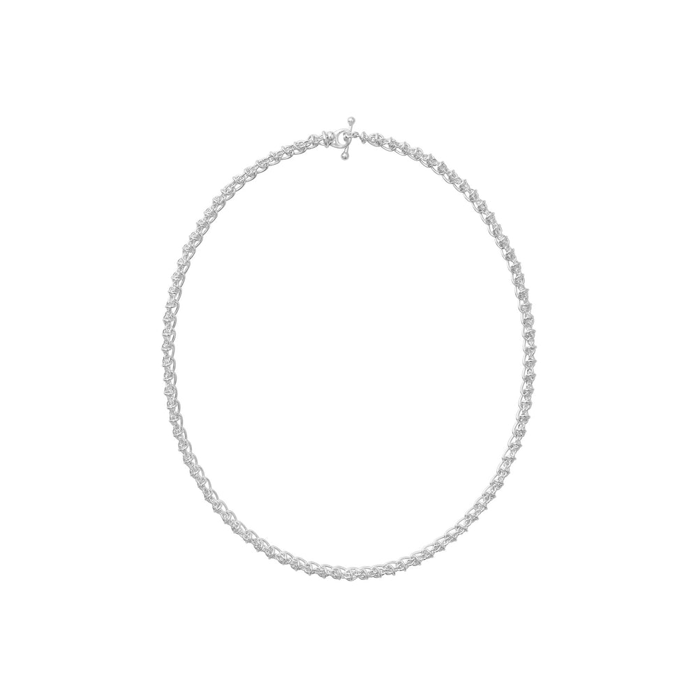 Weft Silver Slim Necklace