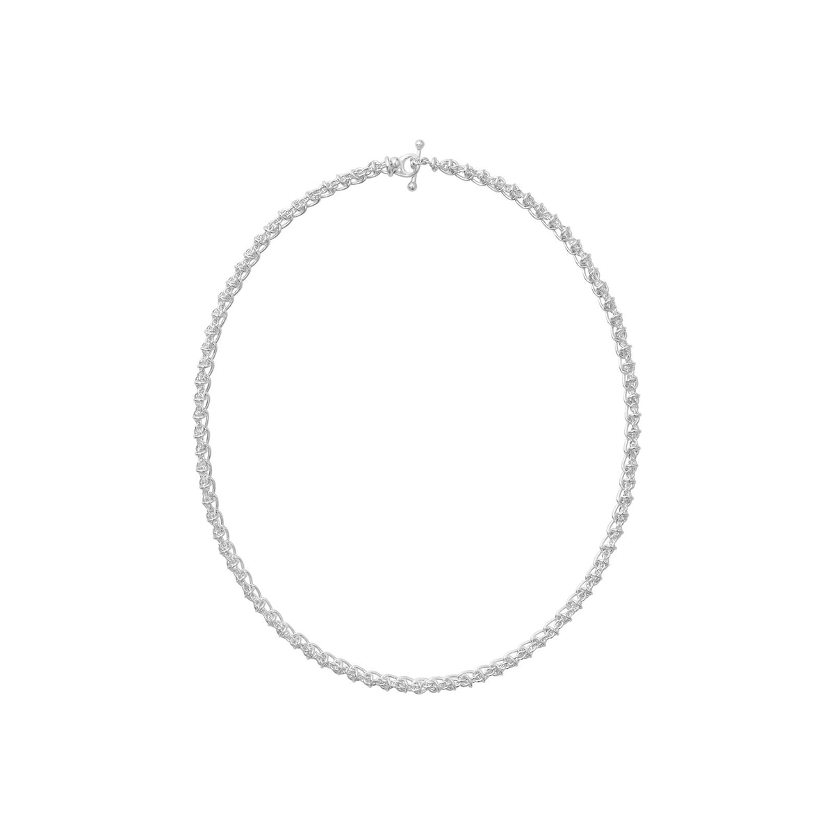 Weft Silver Slim Necklace simple Pursuit