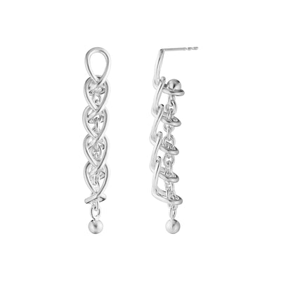Weft Silver Five Link Earrings simple Pursuit