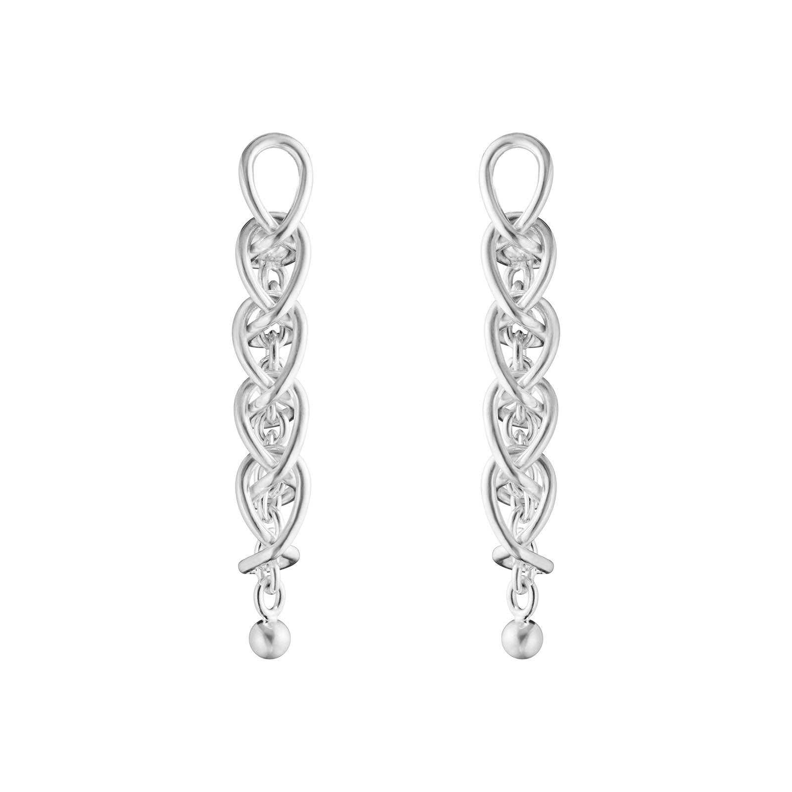 Weft Silver Five Link Earrings