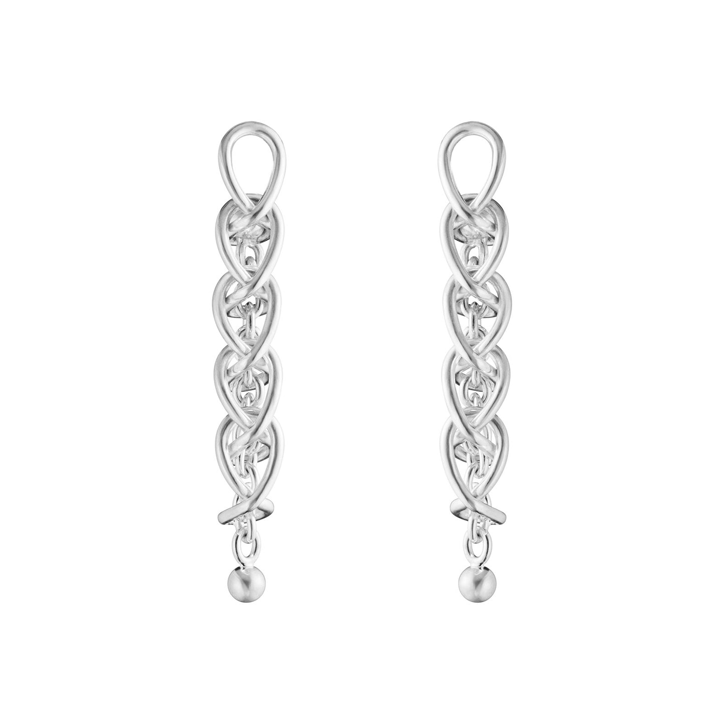 Weft Silver Five Link Earrings