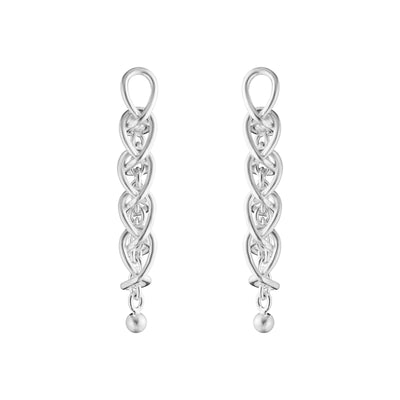 Weft Silver Five Link Earrings simple Pursuit