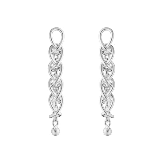 Weft Silver Five Link Earrings simple Pursuit