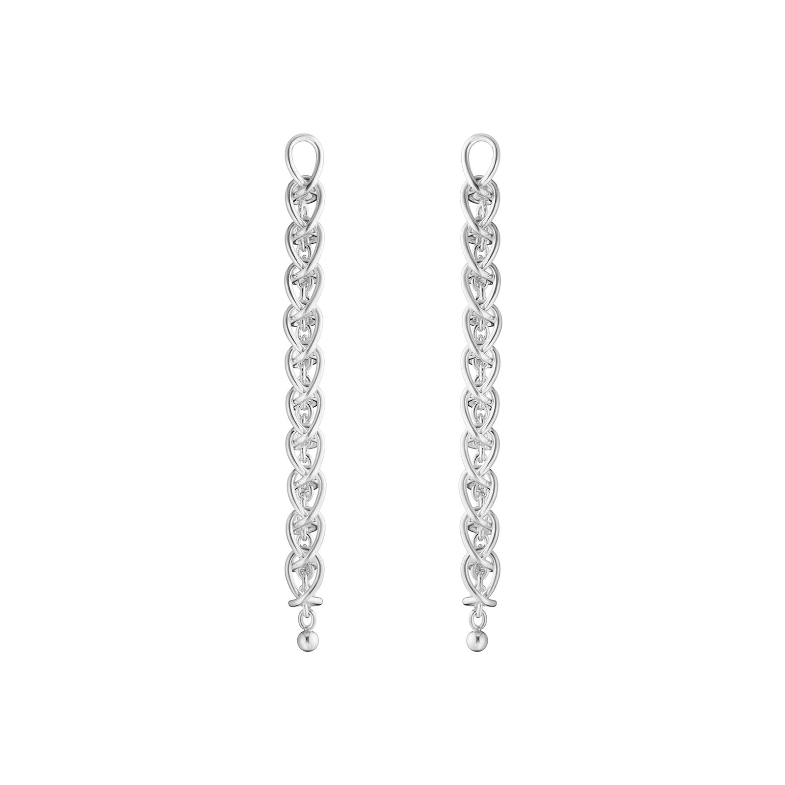 Weft Silver Eleven Link Earrings
