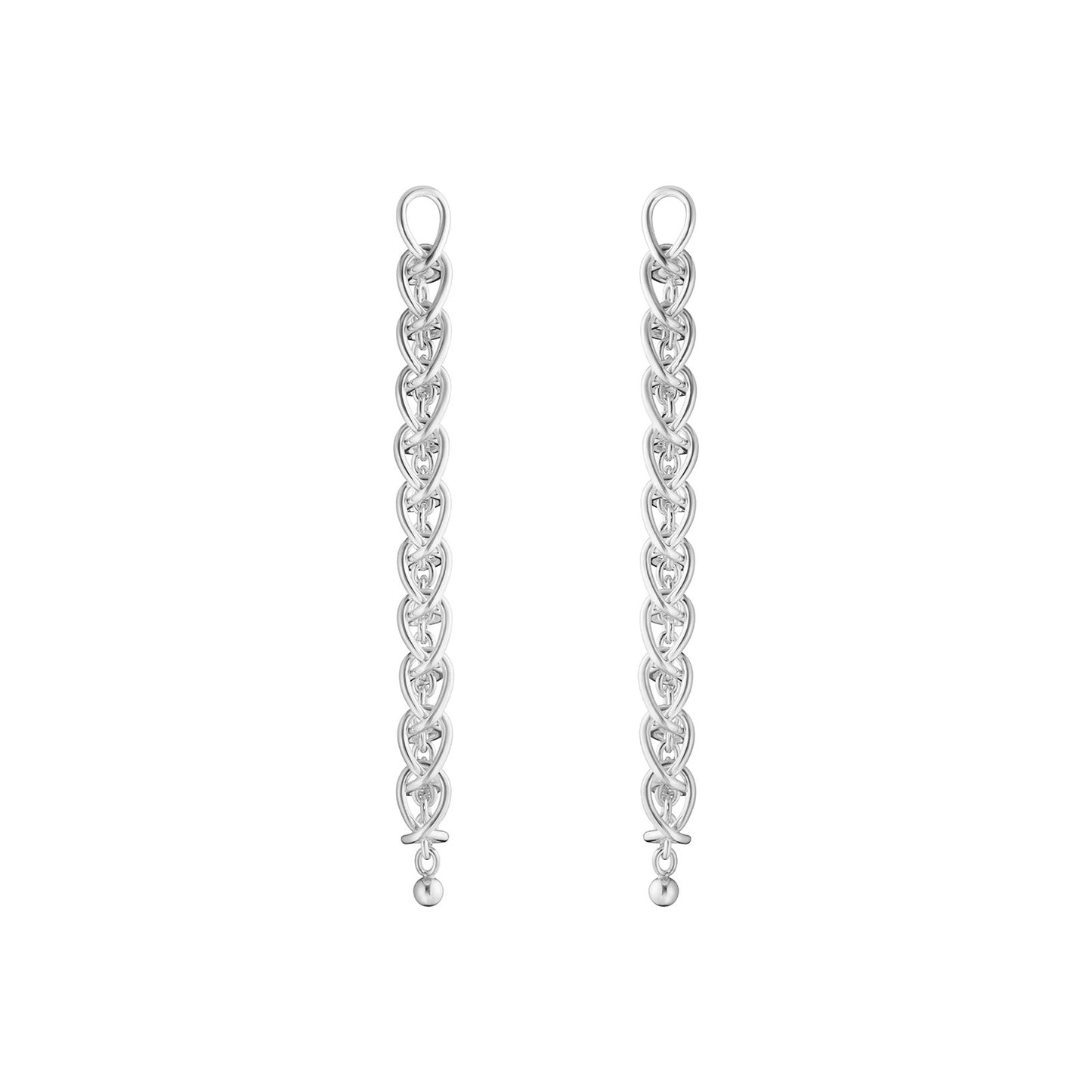 Weft Silver Eleven Link Earrings