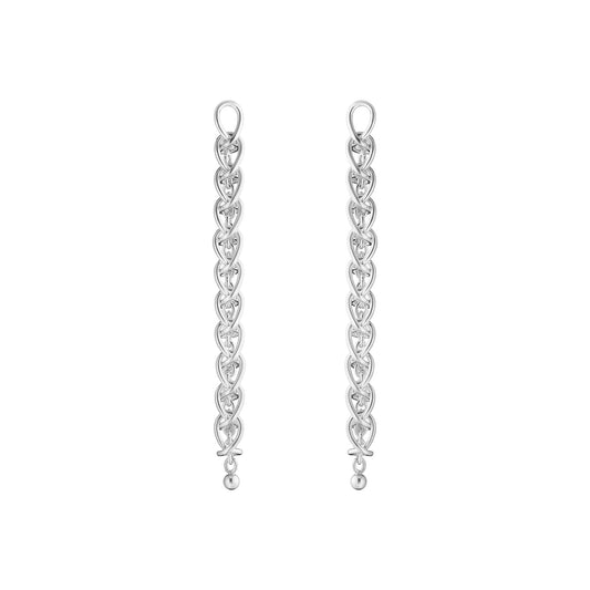 Weft Silver Eleven Link Earrings simple Pursuit