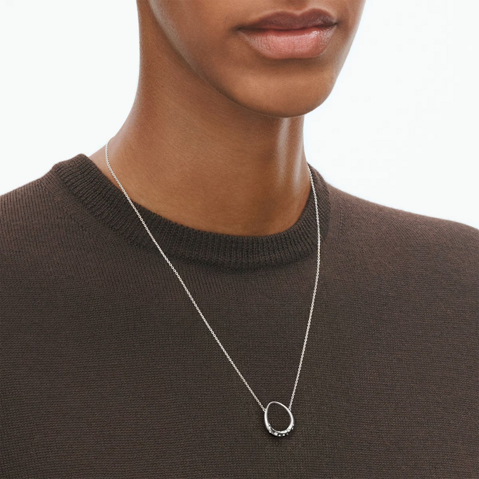 Offspring Silver & Diamond Small Pendant