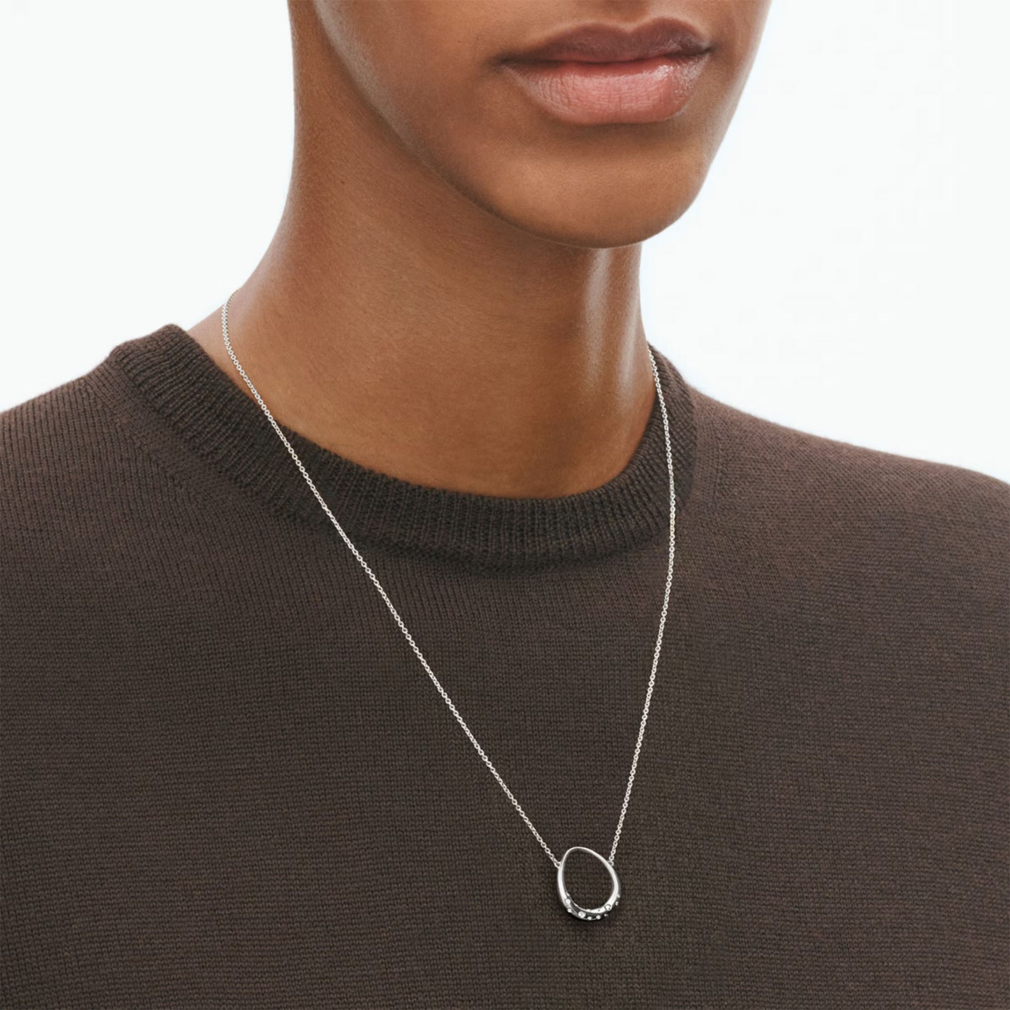 Offspring Silver & Diamond Small Pendant