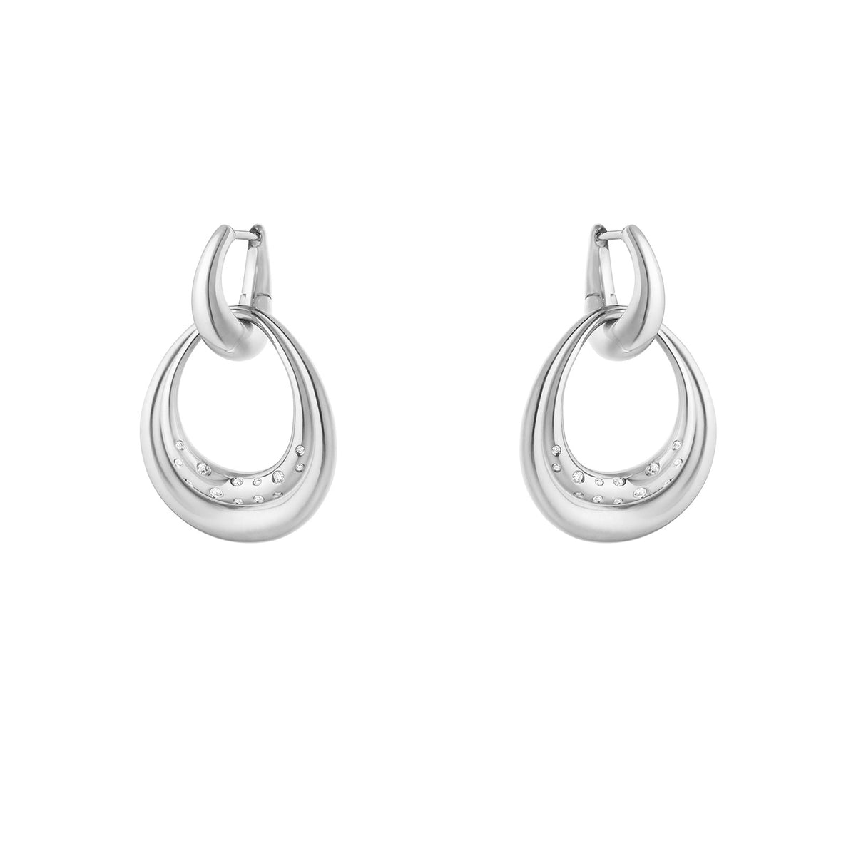 Offspring Silver & Diamond Medium Earrings simple Pursuit