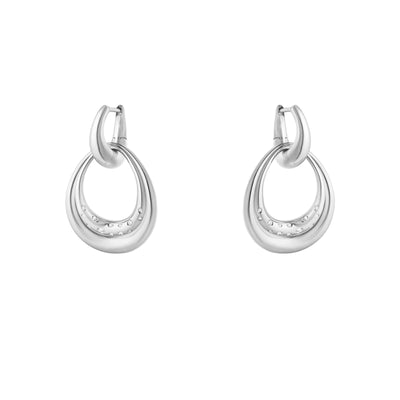 Offspring Silver & Diamond Medium Earrings simple Pursuit
