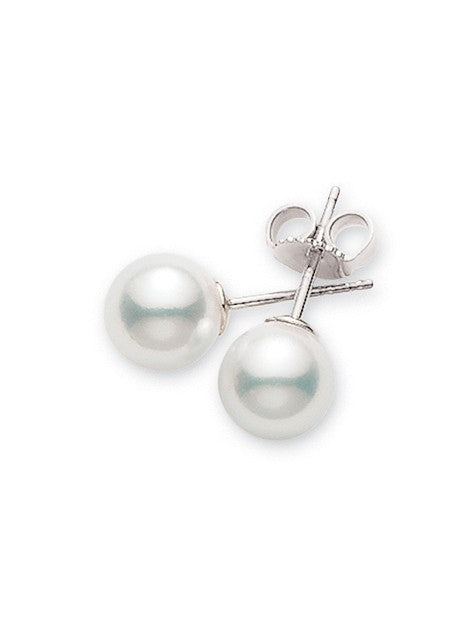 Classic A Grade Akoya Cultured Pearl Stud Earrings in 18ct White Gold variant Pursuit