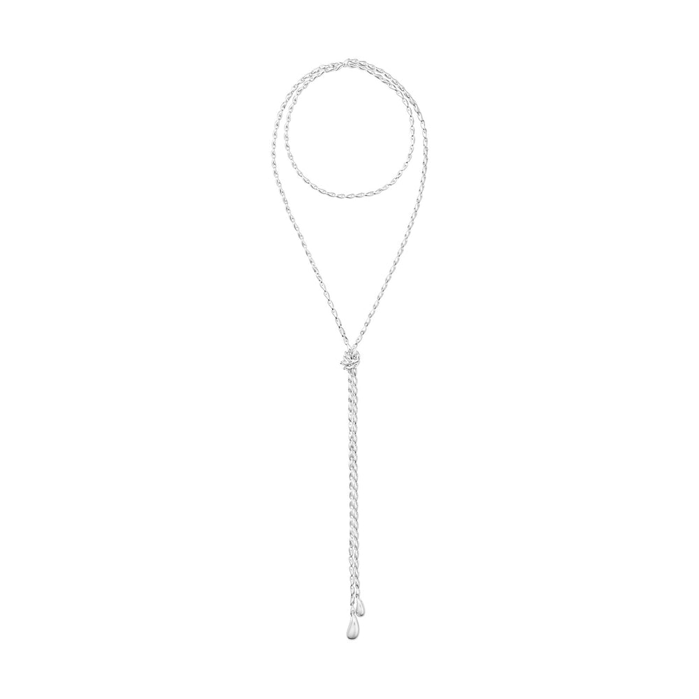 Reflect Silver Lariat Necklace simple Pursuit