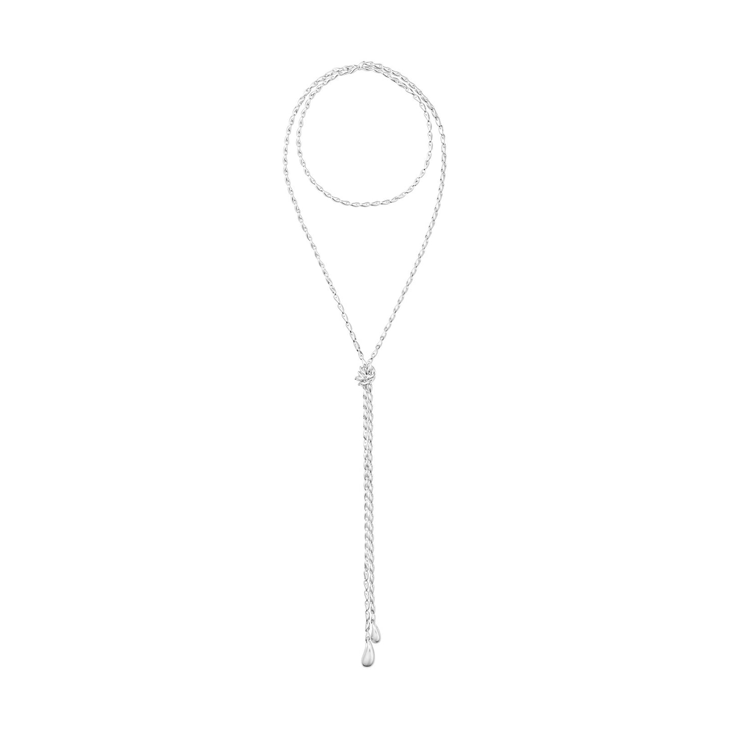 Reflect Silver Lariat Necklace simple Pursuit