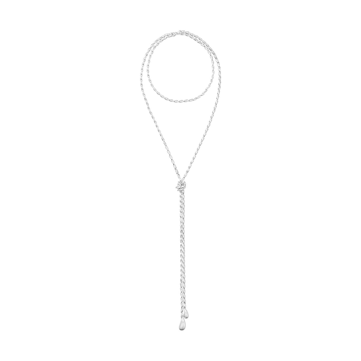 Reflect Silver Lariat Necklace simple Pursuit