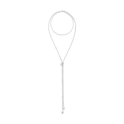 Reflect Silver Lariat Necklace simple Pursuit